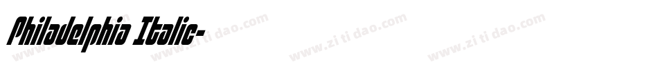 Philadelphia Italic字体转换